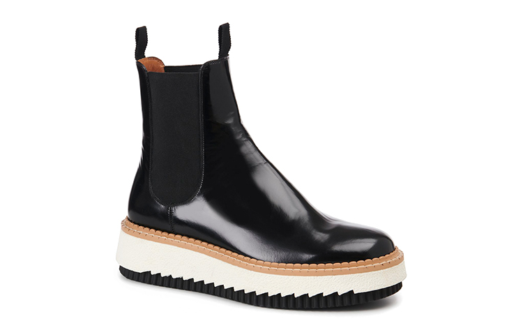 Lookbook (W) Chloé Sepatu Chelsea Kulit 'Black Fashion' CHC22S591P0001