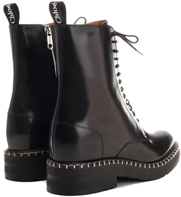 (Women) Chloé Leather Comfort Lace-Up Ankle Boots 4cm 'Black' CHC23W950GC001 Purchase (Women) Chloé Leather Comfort Lace-Up Ankle Boots 4cm 'Black' CHC23W950GC001