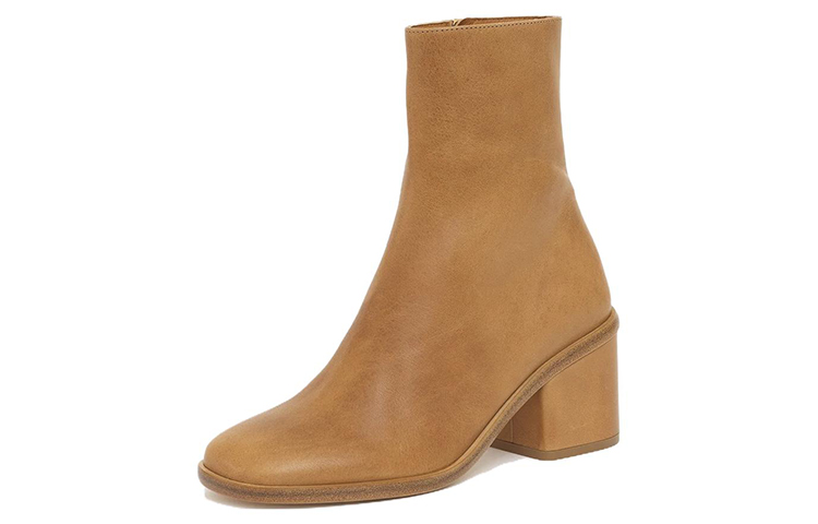 (W) Chloé Leather CMFT Round-Toe Bootie 'Brown' 圖 3