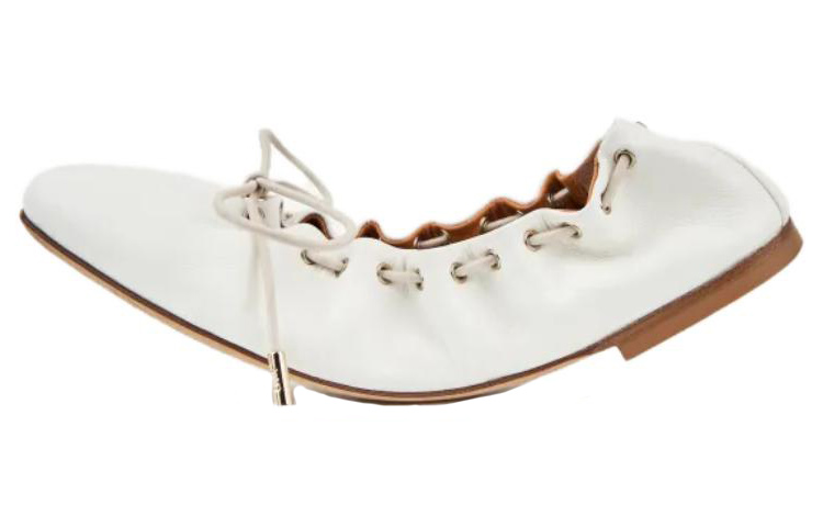 (Women) Chloé Leather Lace-Up Casual Shoes 'White' CHC23S808CO105