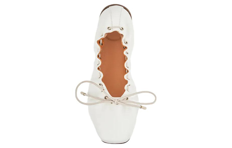 Lookbook (Women) Chloé Leather Lace-Up Casual Shoes 'White' CHC23S808CO105
