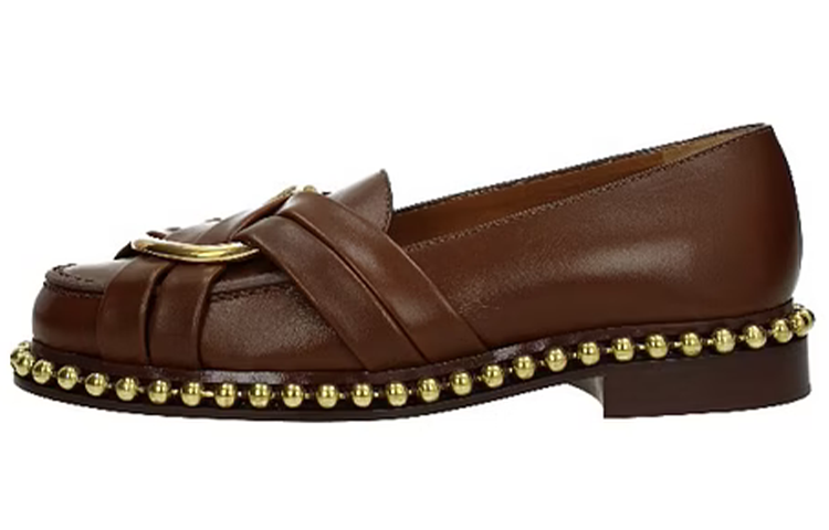 (W) Chloé Leather Loafer 'Brown Fashion'
