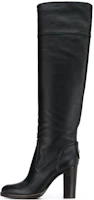 (Women) Chloé Leather Over-The-Knee Boots 'Black' CHC20A348M4001 (Women) Chloé Leather Over-The-Knee Boots 'Black' CHC20A348M4001