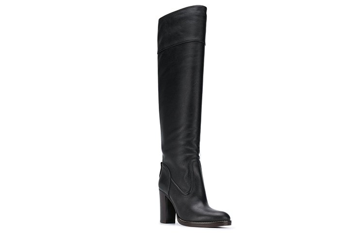 (W) Chloé Leather Over-The-Knee Boots 'Black' 圖 2