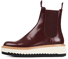 (Women) Chloé Leather Patchwork Chelsea Boots 'Warm Comfort Red' CHC22S591P056A (Women) Chloé Leather Patchwork Chelsea Boots 'Warm Comfort Red' CHC22S591P056A