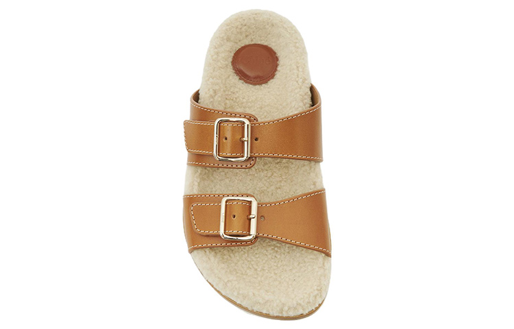 (W) Chloé Leather Platform Slide 'Orange Beige' 圖 3