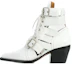Buy (Women) Chloé Leather Pointed-Toe Block Heel Ankle Boots 'White' CHC18U00606101
