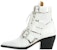 (W) But Chloé Kulit Tumit Blok Hujung Runcing Ankle Boots 'Putih' CHC18U00606101