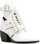 Order (W) But Chloé Kulit Tumit Blok Hujung Runcing Ankle Boots 'Putih' CHC18U00606101