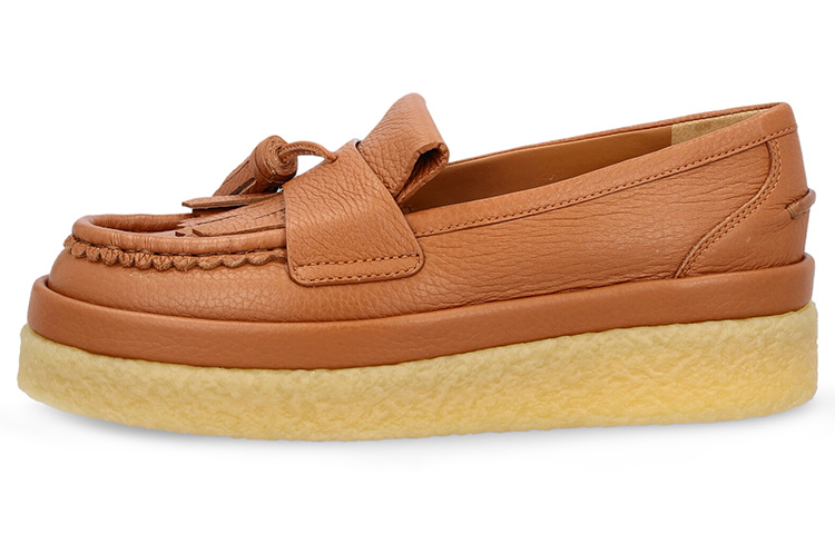 (Women) Chloé Leather Slip-On Platform 'Brown' CHC22A669AB242