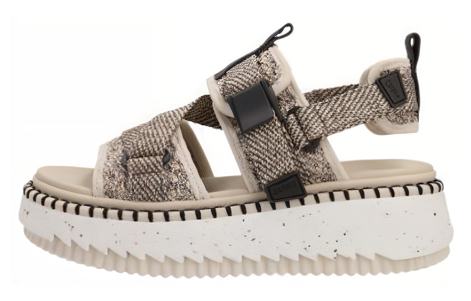 (Women) Chloé Lilli Platform Sandal 'Nomad Beige' CHC23S627BV28U