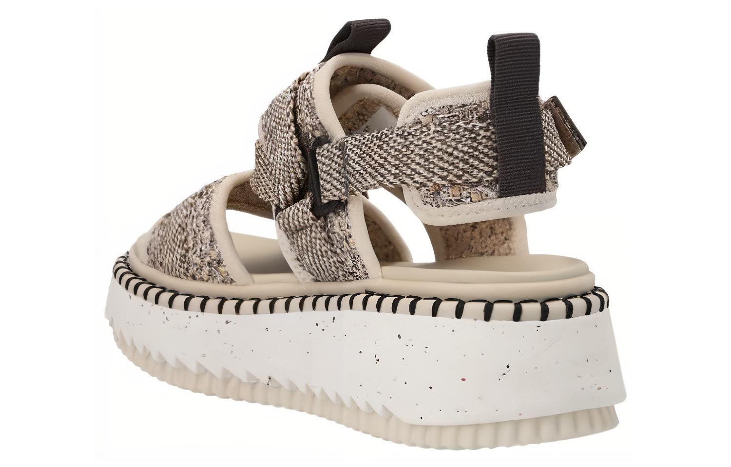 Shop (W) Sandal Platform Chloé Lilli 'Nomad Beige' CHC23S627BV28U