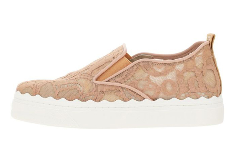 (Women) Chloé Logo Canvas Flat 'Pink' CHC21U421D2-26C