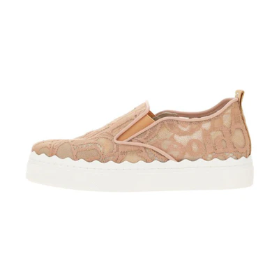 (W) Chloé Logo Canvas Flat 'Pink'