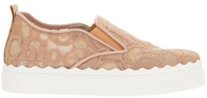 Chloé 徽標織物平底鞋 女款 粉色 Order Chloé 徽標織物平底鞋 女款 粉色