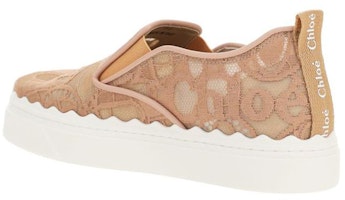 Chloé 徽標織物平底鞋 女款 粉色 Shop Chloé 徽標織物平底鞋 女款 粉色