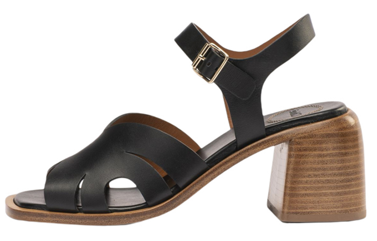 (W) Chloé Lucille High Heel Sandals 'Black Calfskin'