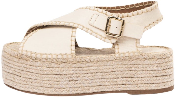 (W) "Chloé Lucinda Sandalia con Plataforma de Esparto 'Blanco'" CHC22U643Y9122 Buy (W) "Chloé Lucinda Sandalia con Plataforma de Esparto 'Blanco'" CHC22U643Y9122