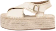 Buy (W) "Chloé Lucinda Sandalia con Plataforma de Esparto 'Blanco'" CHC22U643Y9122