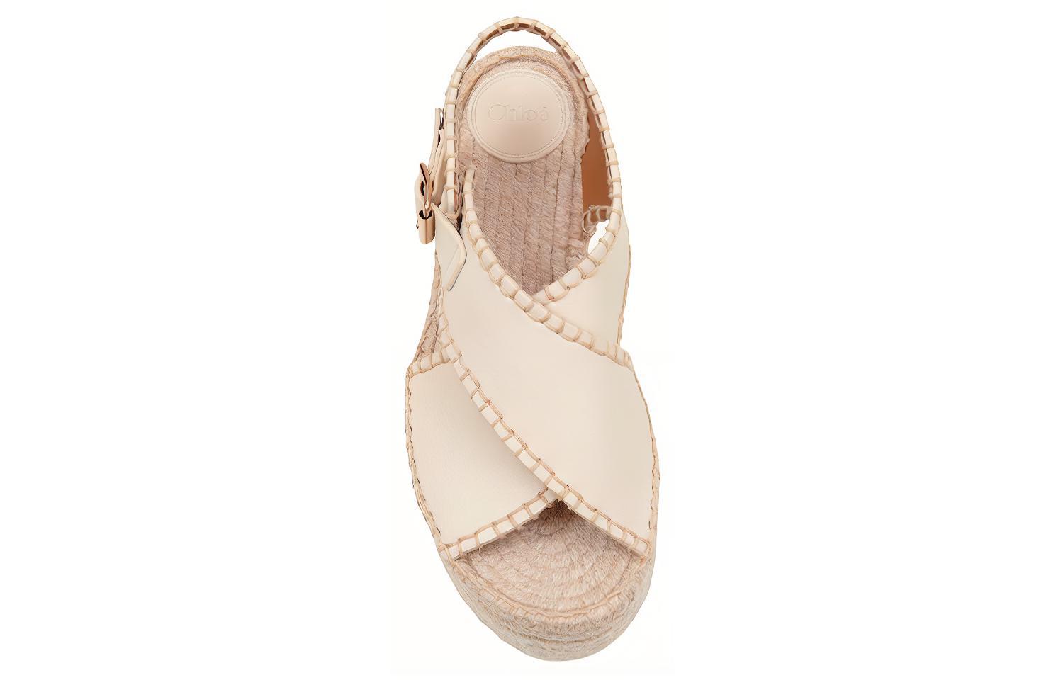 Lookbook (W) "Chloé Lucinda Sandalia con Plataforma de Esparto 'Blanco'" CHC22U643Y9122