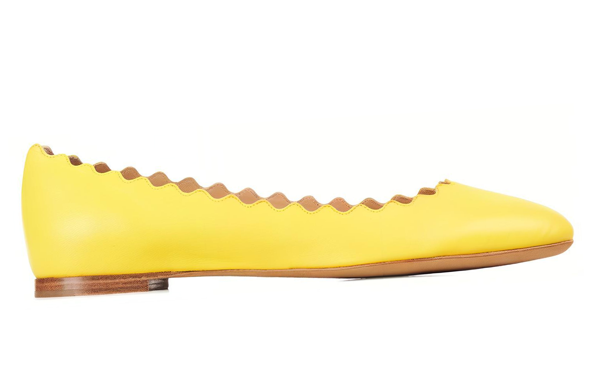 (W) Chloé Napa Sheepskin Ballet Flat 'Yellow' 圖 2