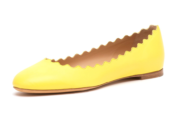 (W) Chloé Napa Sheepskin Ballet Flat 'Yellow' 圖 4