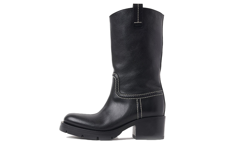 (W) Chloé Neva Ankle Boot 'Black CMFT Chunky Heel'
