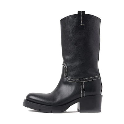 (W) Chloé Neva Ankle Boot 'Black CMFT Chunky Heel'