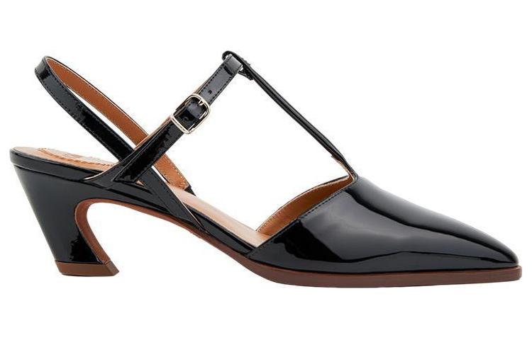 Order (W) 끌로에 블랙 에나멜 5cm 블록힐 펌프스 CHC23U859BY001