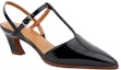 Lookbook (W) Chloé Kasut Tumit Blok 5cm Kulit Berkilat Hujung Runcing 'Hitam'. CHC23U859BY001