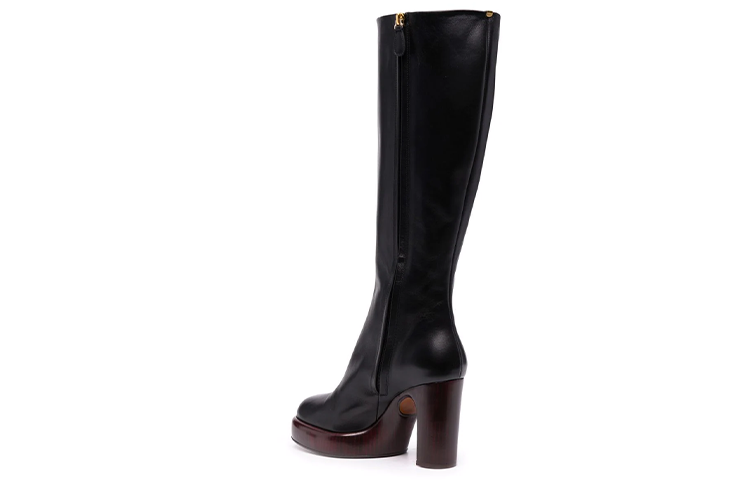 Shop (W) Sepatu Bot Platform Chloé Selutut 'Hitam' CHC21A468T0001