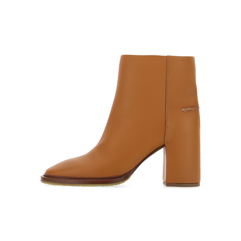 (Women) Chloé Pointed Toe Leather Ankle Boot 'Brown' CHC21W521V3-210