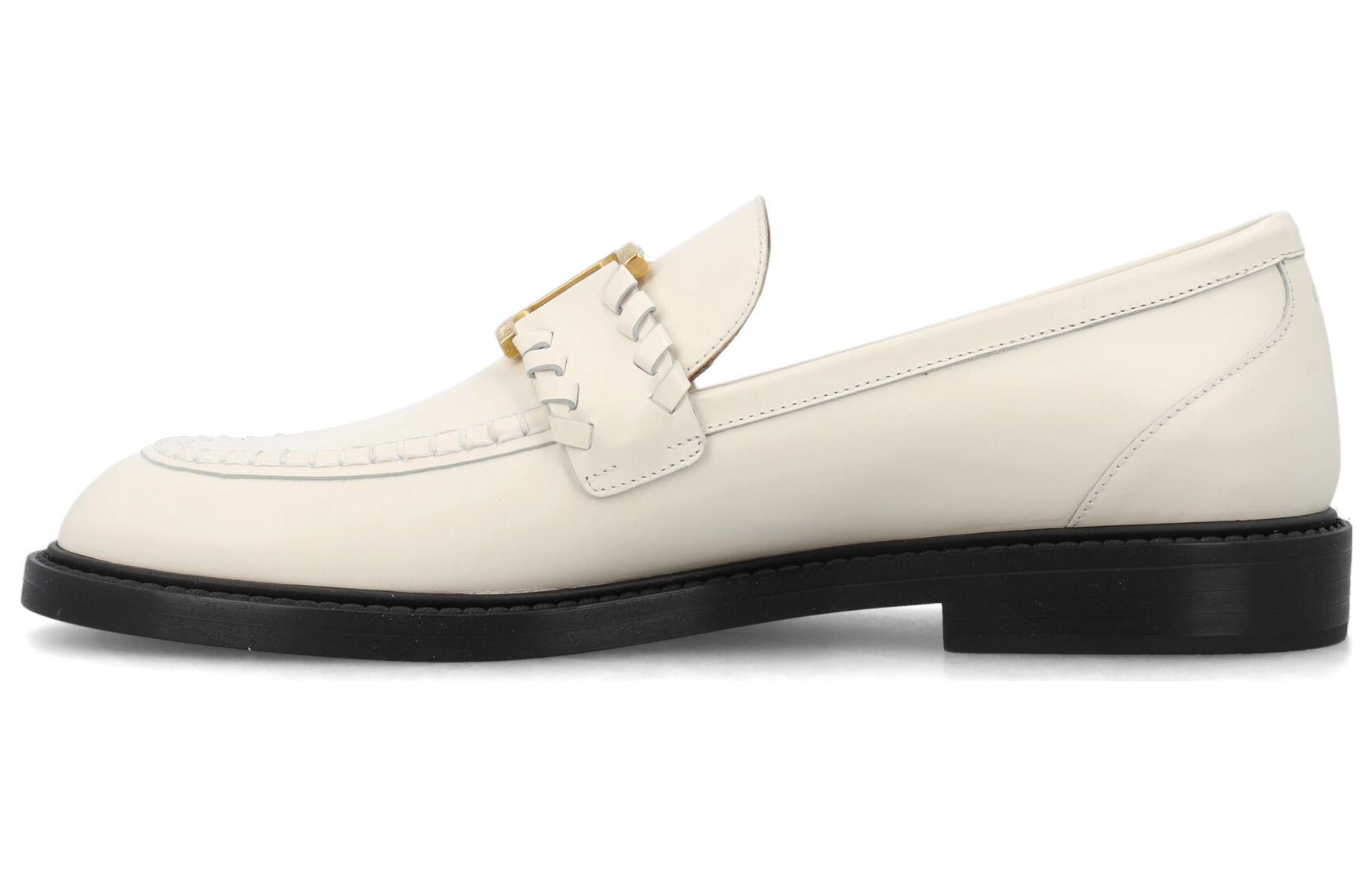 (Women) Chloé Round Toe Slip-On Loafers 'White' CHC23A911EY122
