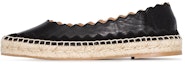 Buy (W) Slip-On Kulit Pinggir Berlipat Chloé 'Black Fisherman' CHC21U442R5-001