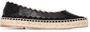 Shop (W) Slip-On Kulit Pinggir Berlipat Chloé 'Black Fisherman' CHC21U442R5-001