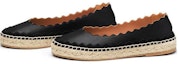 Purchase (W) Slip-On Kulit Pinggir Berlipat Chloé 'Black Fisherman' CHC21U442R5-001