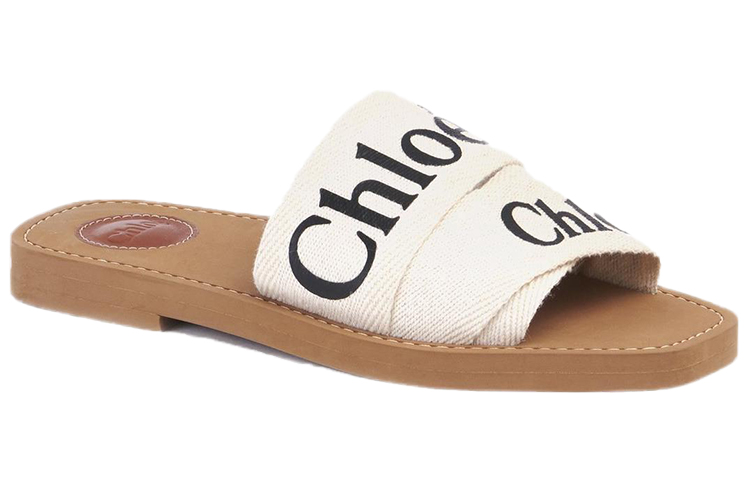 Shop (Women) Chloé Slide 'Wood Fashion White' CHC22U188Z3101