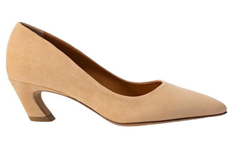 Order Chloe蔻依 絨面 尖頭 細跟 高筒鞋 5cm 女款 淺棕色