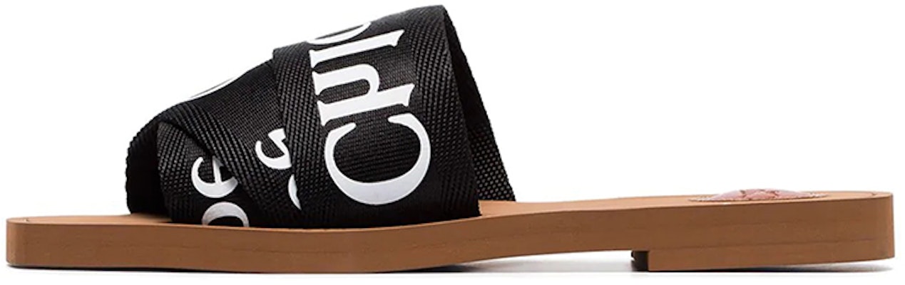 (Women) Chloé Woody Canvas Flat Slide 'Black' CHC19U18808WOODY-001 Buy (Women) Chloé Woody Canvas Flat Slide 'Black' CHC19U18808WOODY-001