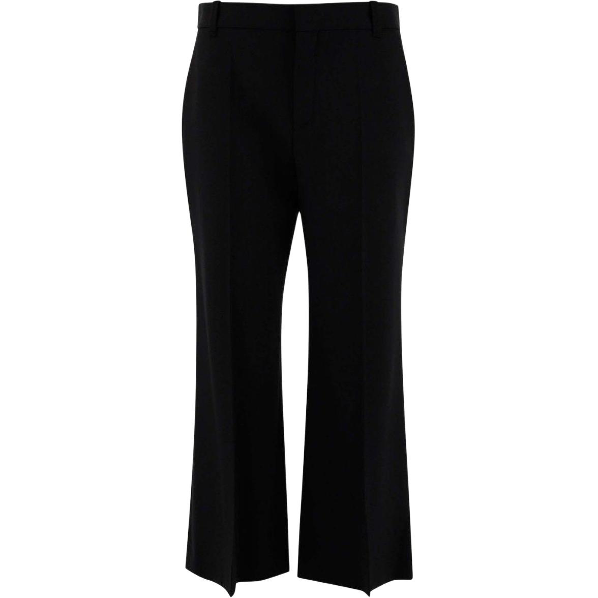 (Women) Chloe  Black Solid Wide-Leg Flared Casual Pants. CHC23APA01062001