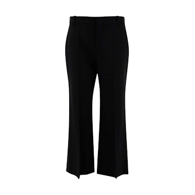 (Women) Chloe Black Solid Wide-Leg Flared Casual Pants. CHC23APA01062001