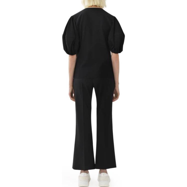 Shop (W) Chloe 黑色寬管休閒喇叭褲 CHC23APA01062001
