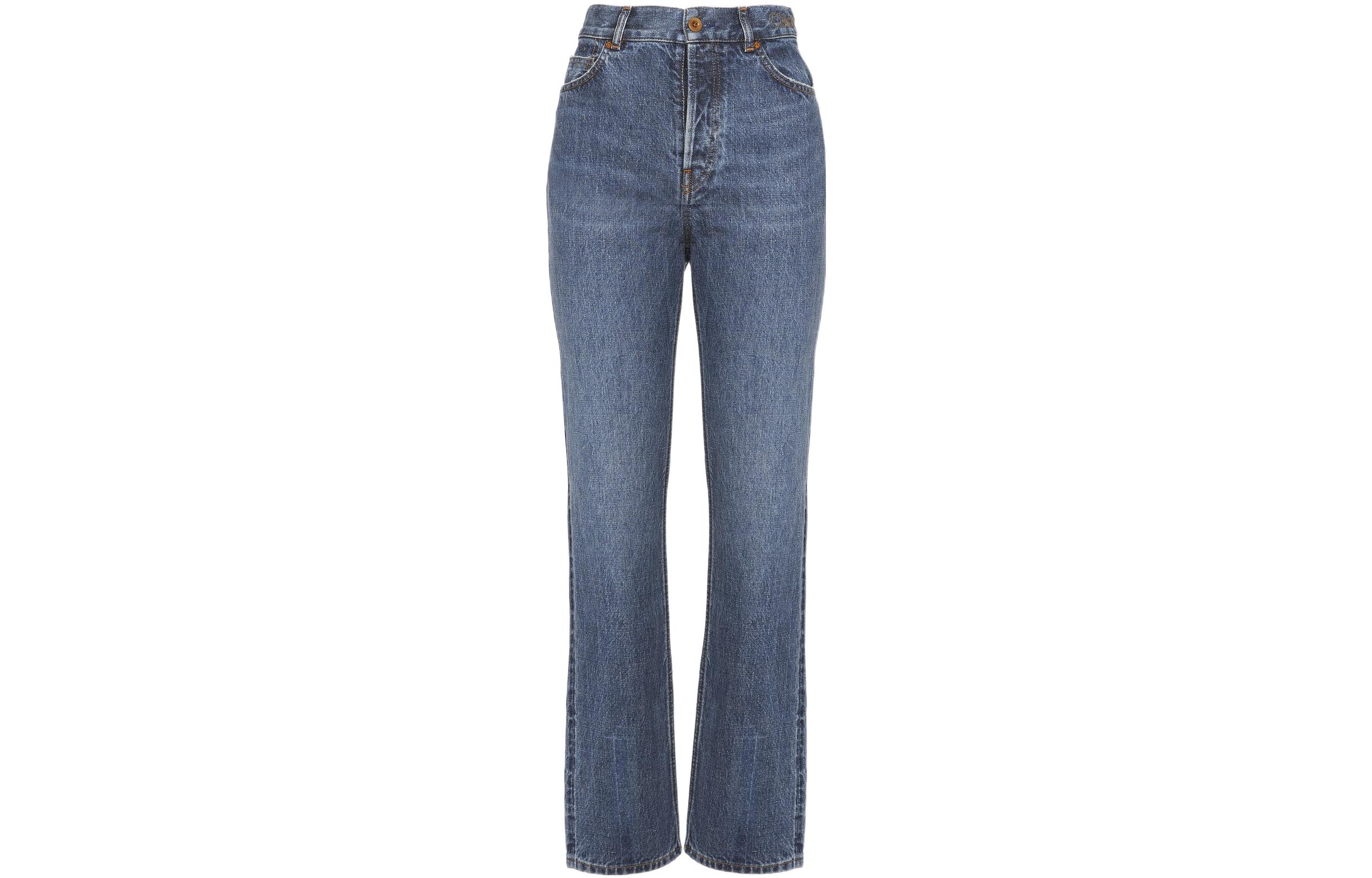 Order (W) Chloe FW22 Seluar Jeans Biru Pinggang Tinggi Longgar Bergaya. CHC22ADP5015640X