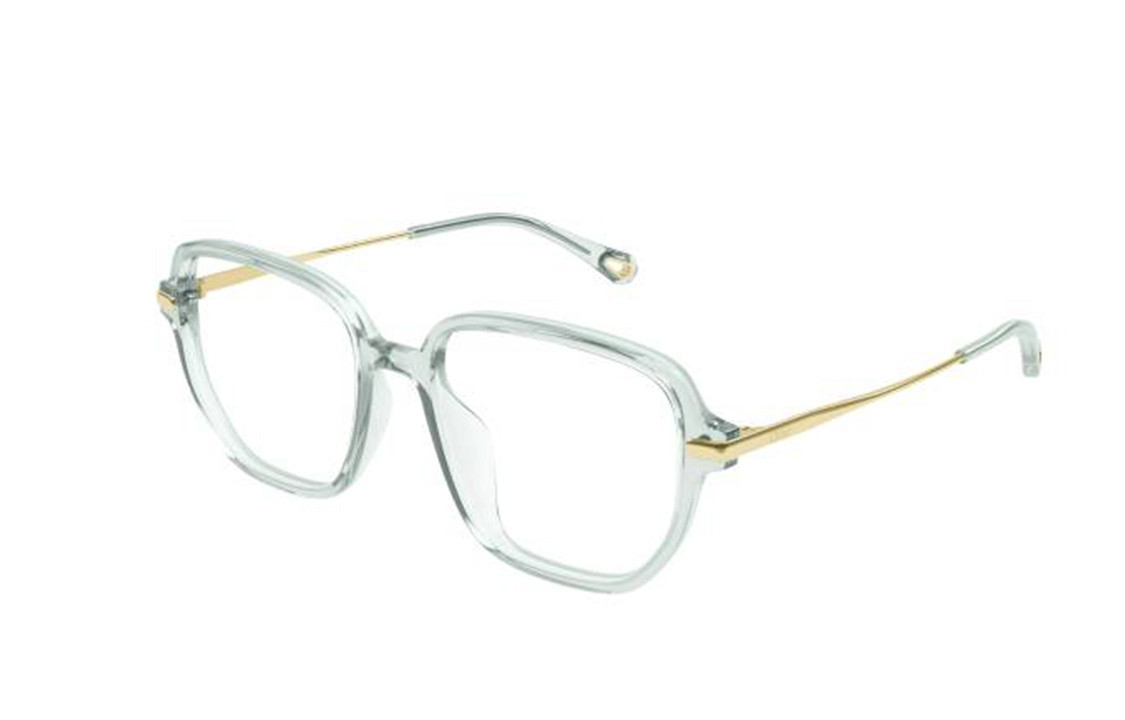 Order (W) Chloe 綠色不規則透明醋酸光學眼鏡框 CH0218OA004