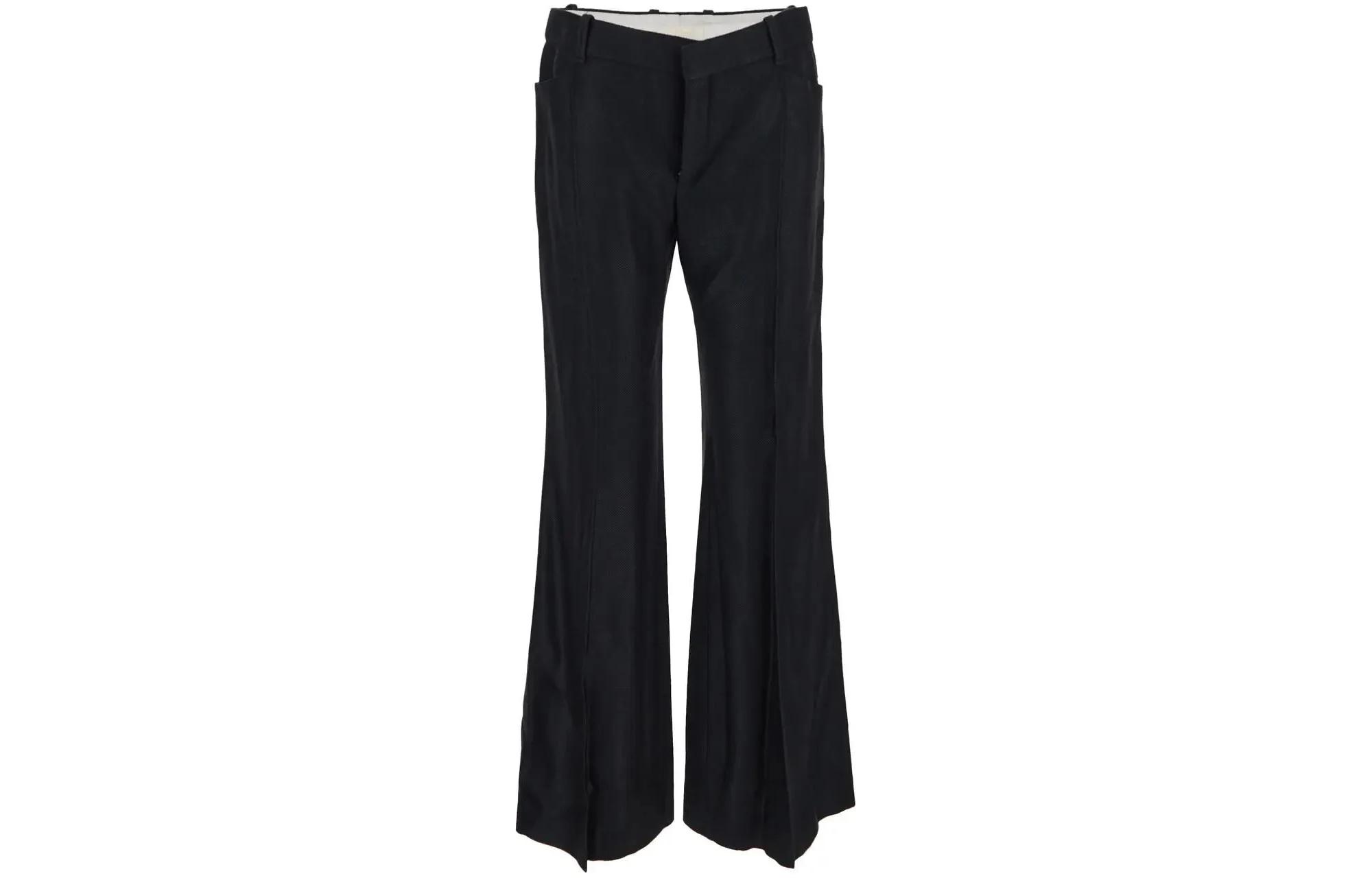 Order (W) Chloe Seluar Hitam Tinggi Pinggang Longgar Flared Kasual. CHC23WPA05065-001