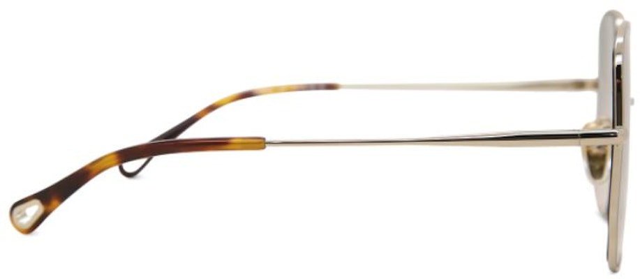 (W) Chloe Cermin Mata Emas Tidak Simetri dengan Reka Bentuk Logo Temple. CH0092S001 Shop (W) Chloe Cermin Mata Emas Tidak Simetri dengan Reka Bentuk Logo Temple. CH0092S001