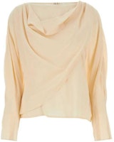 (Women) Chloe Loose Fit Crewneck Long Sleeve Plain Yellow T-Shirt CHC23WHT33004-6A5 (Women) Chloe Loose Fit Crewneck Long Sleeve Plain Yellow T-Shirt CHC23WHT33004-6A5