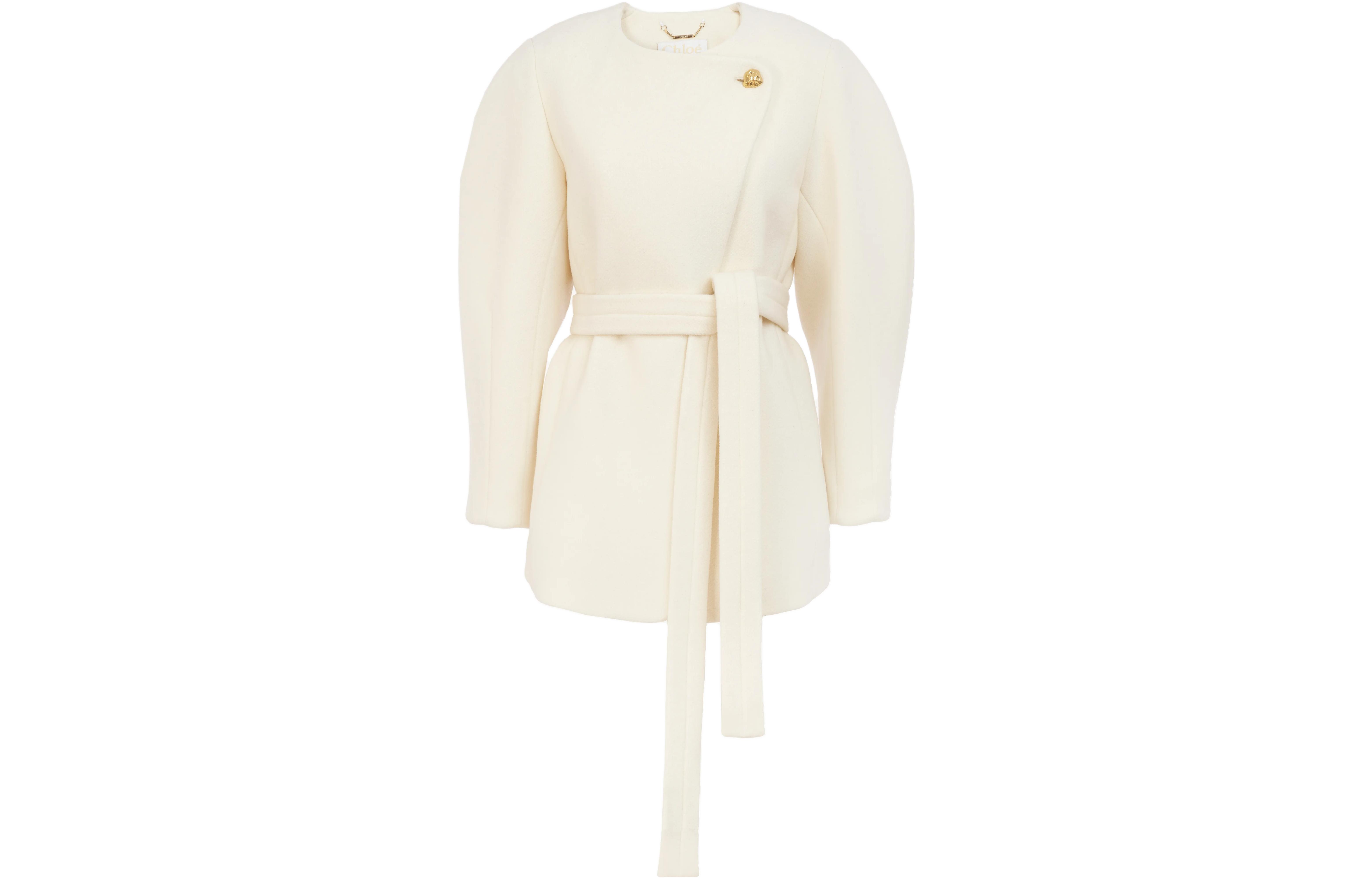 Order (W) Chloe 纯色系带长袖外套 - 白色 CHC23WMA14072112