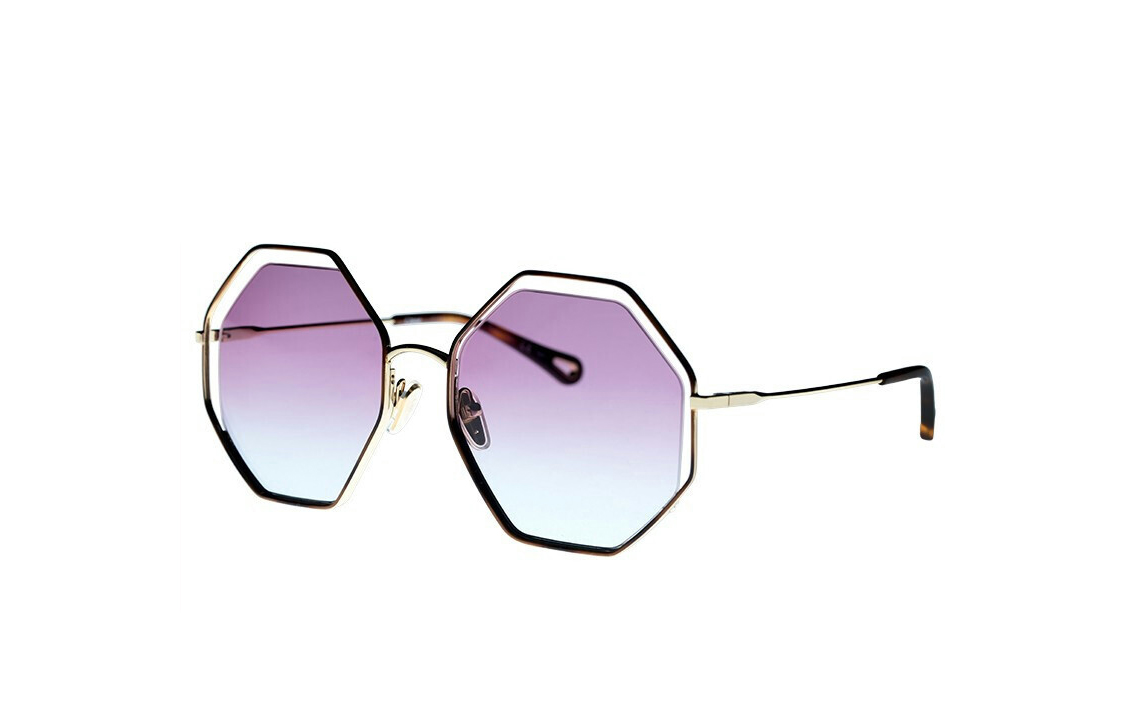 (Women) CHLOE Sunglasses CARLINA Round Nylon Blue Lens Design. CH0046S-003 58