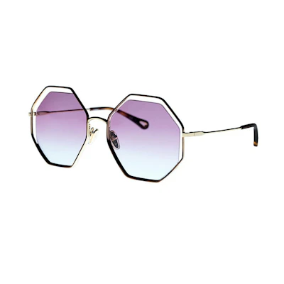 (Women) CHLOE Sunglasses CARLINA Round Nylon Blue Lens镂空 Design. CH0046S-003 58